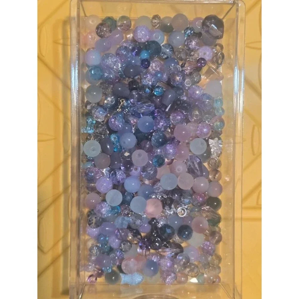 8oz glass/resin beads mix
